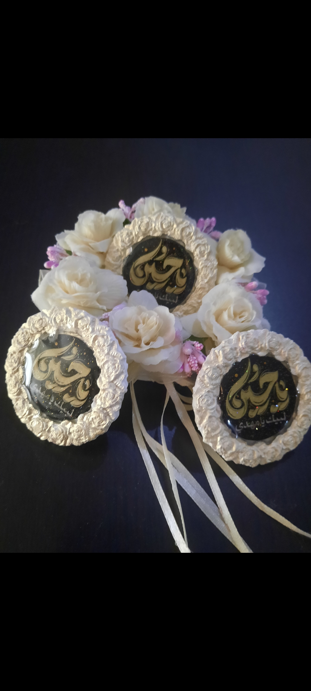 گیفت ها مذهبی امام حسین با روکش  رزین و جنس سنگ مصنوعی و مگنت اهن ربایی